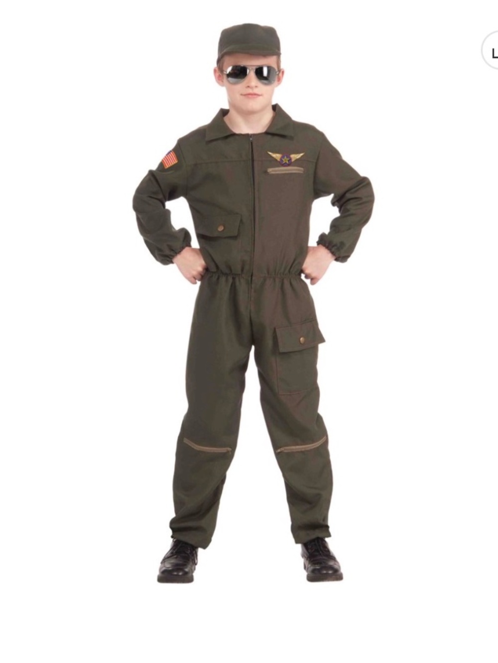 Forum Novelties Fighter Jet Pilot Child Jumpsuit Costume, Size Small